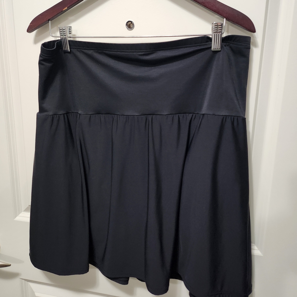 Lands' End Black Swim Coverup Skirt
